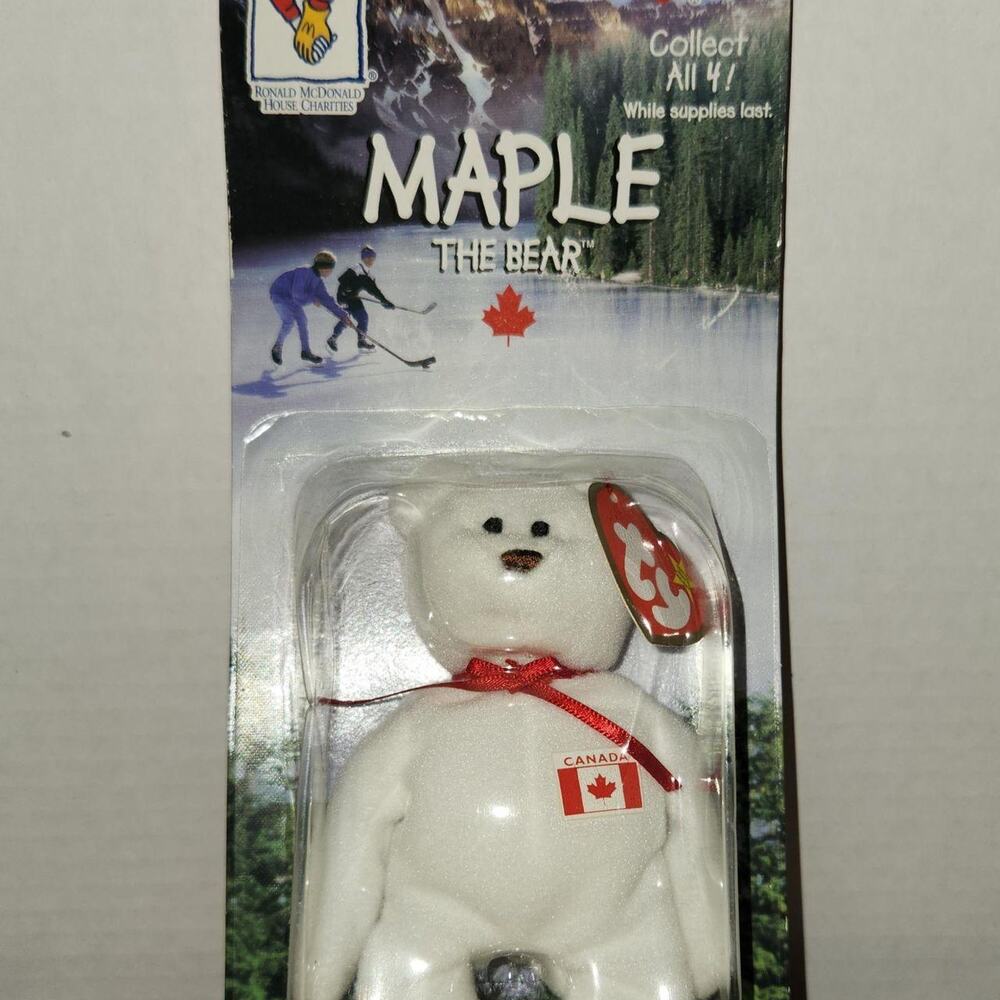 VTG 1999 Ty Teenie Beanie Baby Maple the Bear - NIP